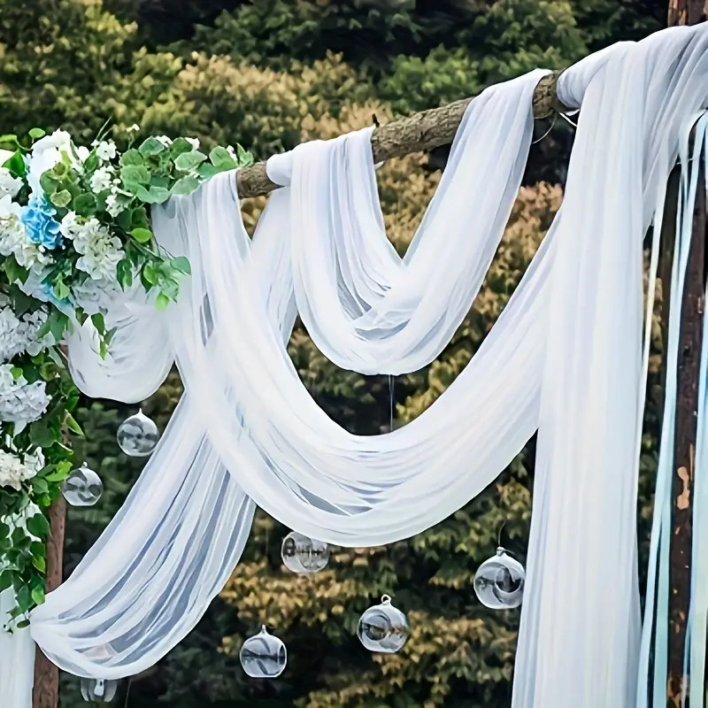 Chair Sash Organza - 5/10M Sheer Crystal Wedding Tulle Roll