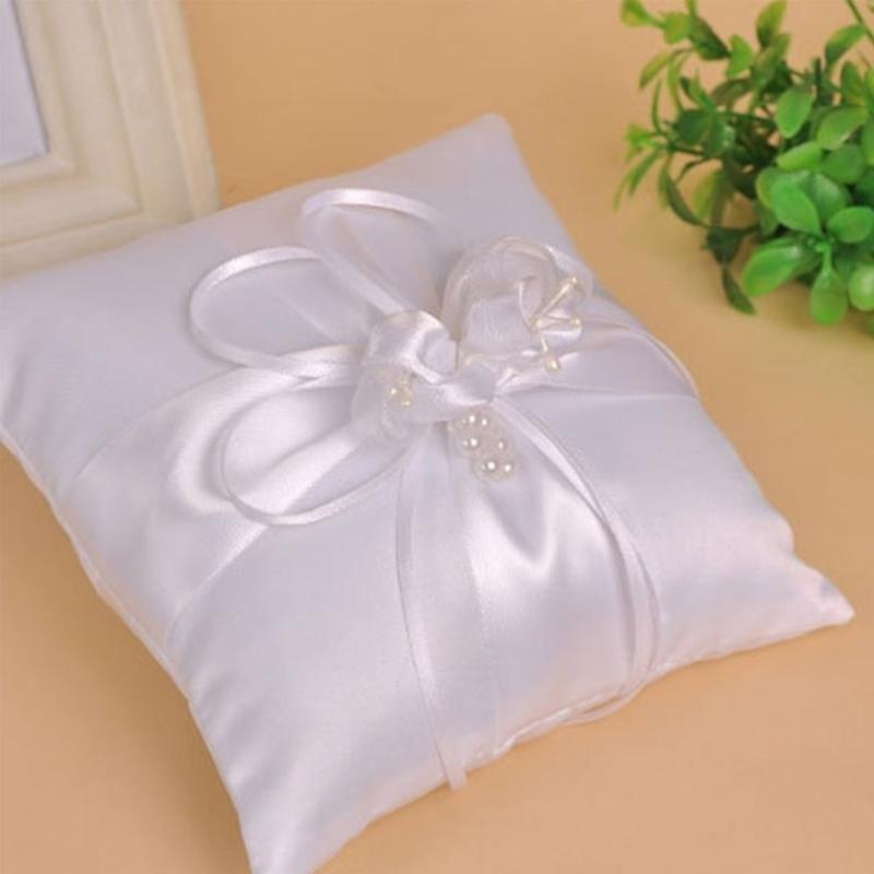 Ring Bearer Pillow - P9FE Wedding Pearls Rings Pillow for