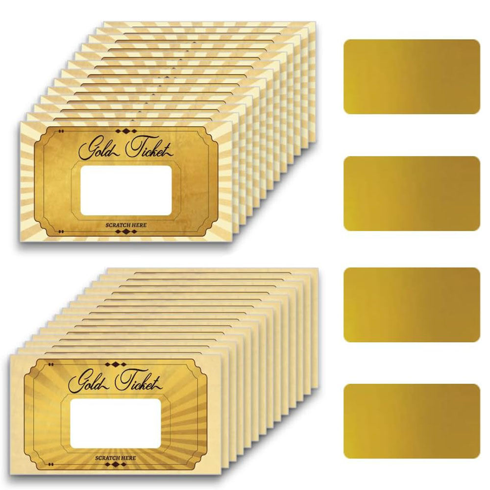 Wedding Supply Business - 20 pcs Gold Scratch off Cards