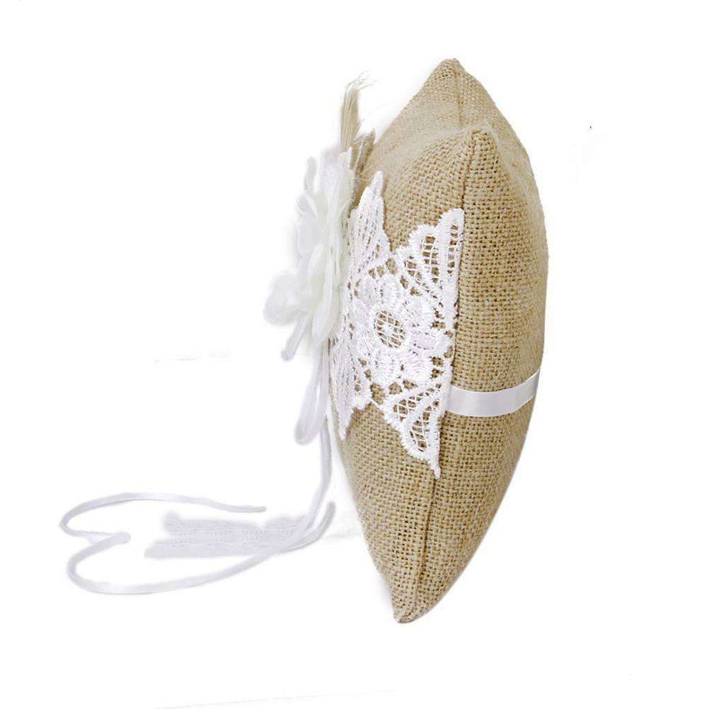 20x20cm Jute Wedding Ring Pill - огляд і ціна Ring Bearer Pillow