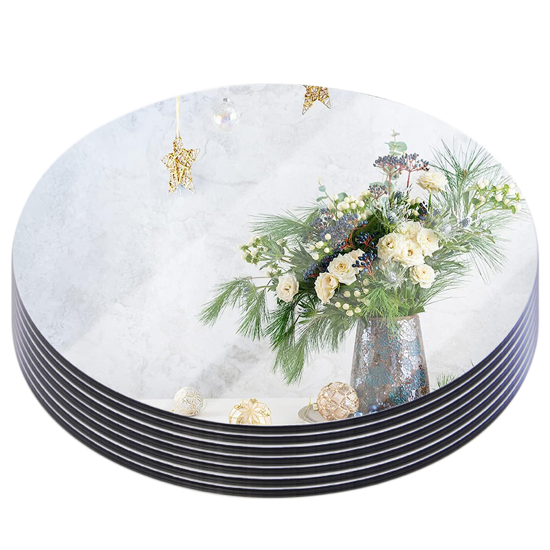 20cm Round Mirror Glass Tray   - огляд і ціна Unity Candle Set