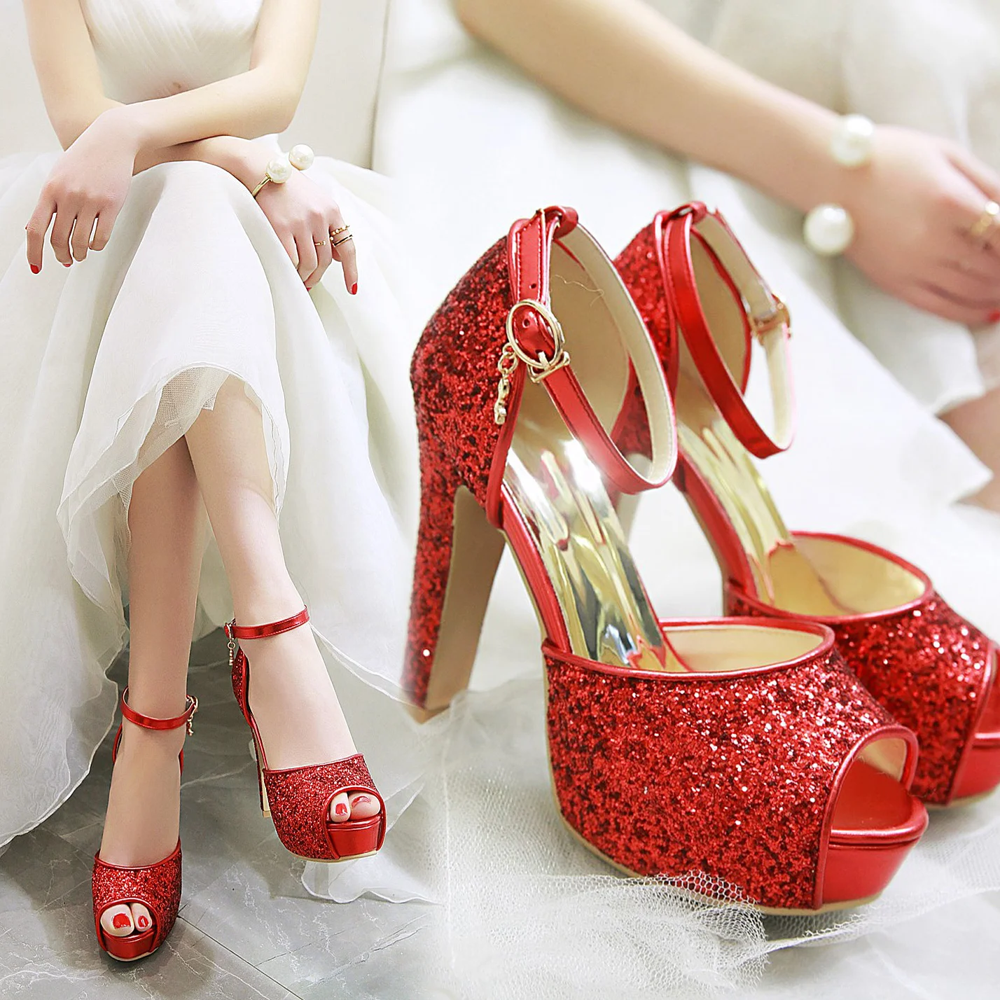 Silver Summer Women High Heel  - огляд і ціна Wedding Shop