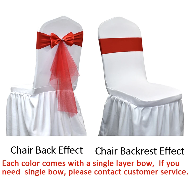 10 50pcs Spandex Chair Sashes  - огляд і ціна Chair Sash Organza