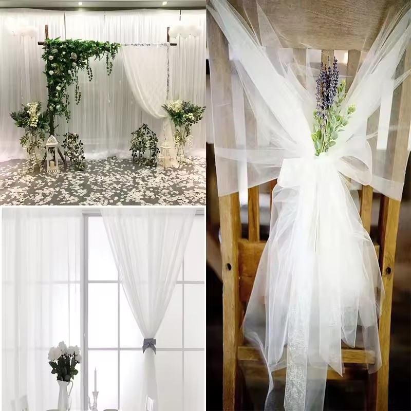 10m Wedding Decoration Tulle R - огляд і ціна Chair Sash Organza
