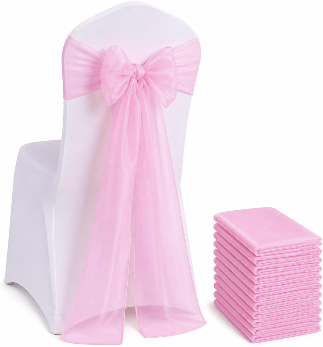 Organza Chair Sashes Bows 100/ - огляд і ціна Chair Sash Organza