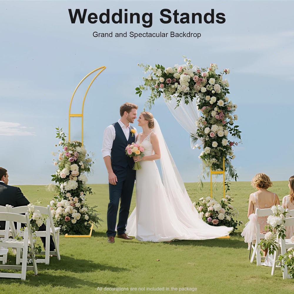 2Pcs Curved Wedding Arch Backd - огляд і ціна Wedding Arch Flower