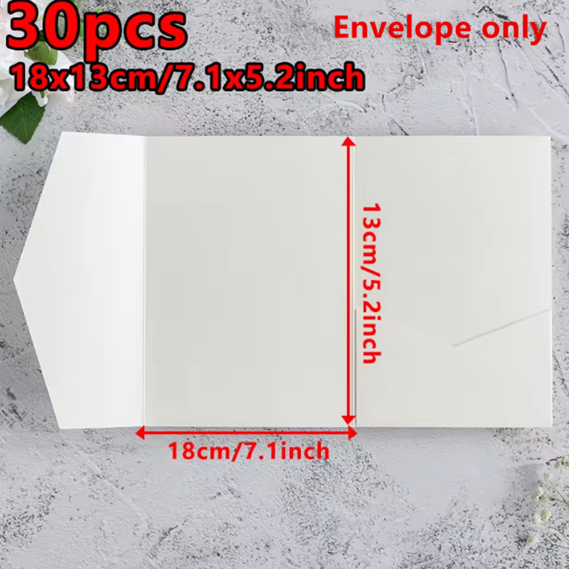 30pcs 18x13cm Green Envelopes  - огляд і ціна Wedding Supply Business