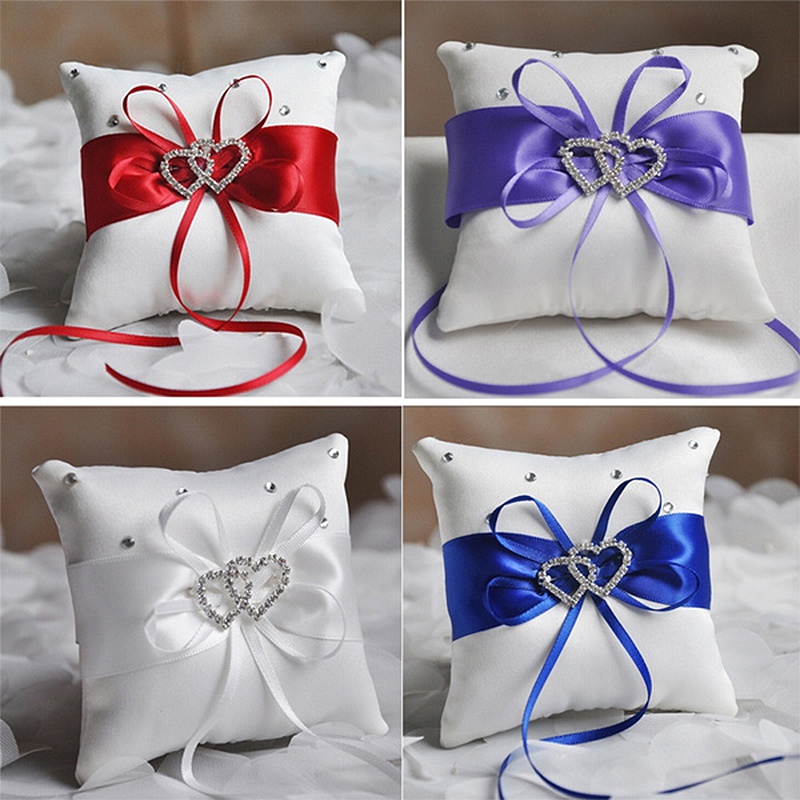 1Pcs 10*10cm Sparkling Rhinest - огляд і ціна Ring Bearer Pillow