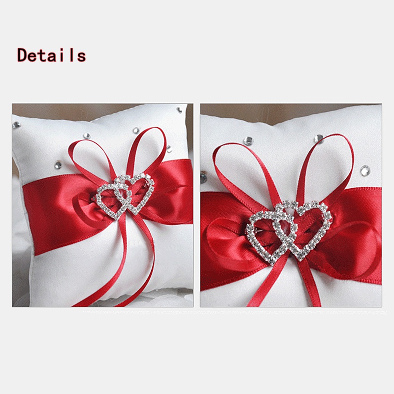 1Pcs 10*10cm Sparkling Rhinest - огляд і ціна Ring Bearer Pillow