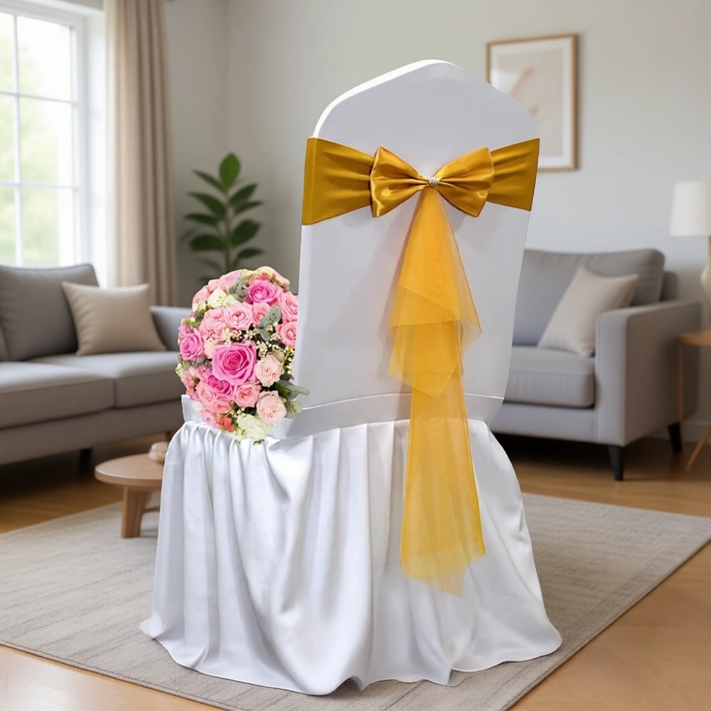 Classic European Style Bow Org - огляд і ціна Chair Sash Organza