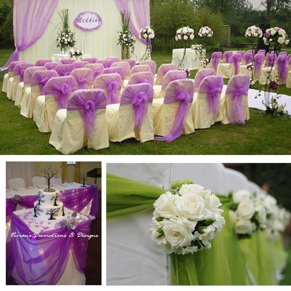 Wedding Decoration Tulle Roll  - огляд і ціна Chair Sash Organza