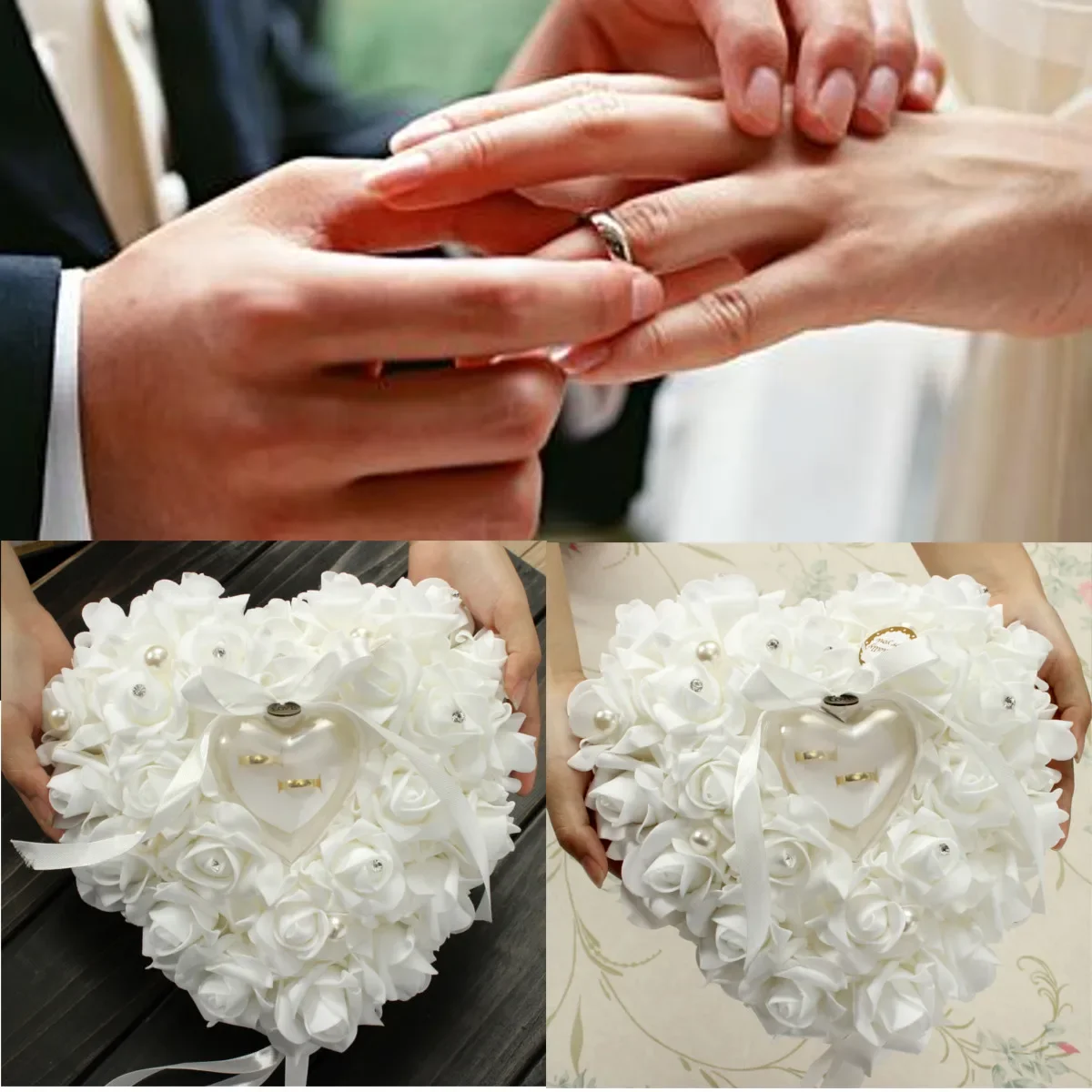 White Ring Bearer Pillow Cushi - огляд і ціна Ring Bearer Pillow