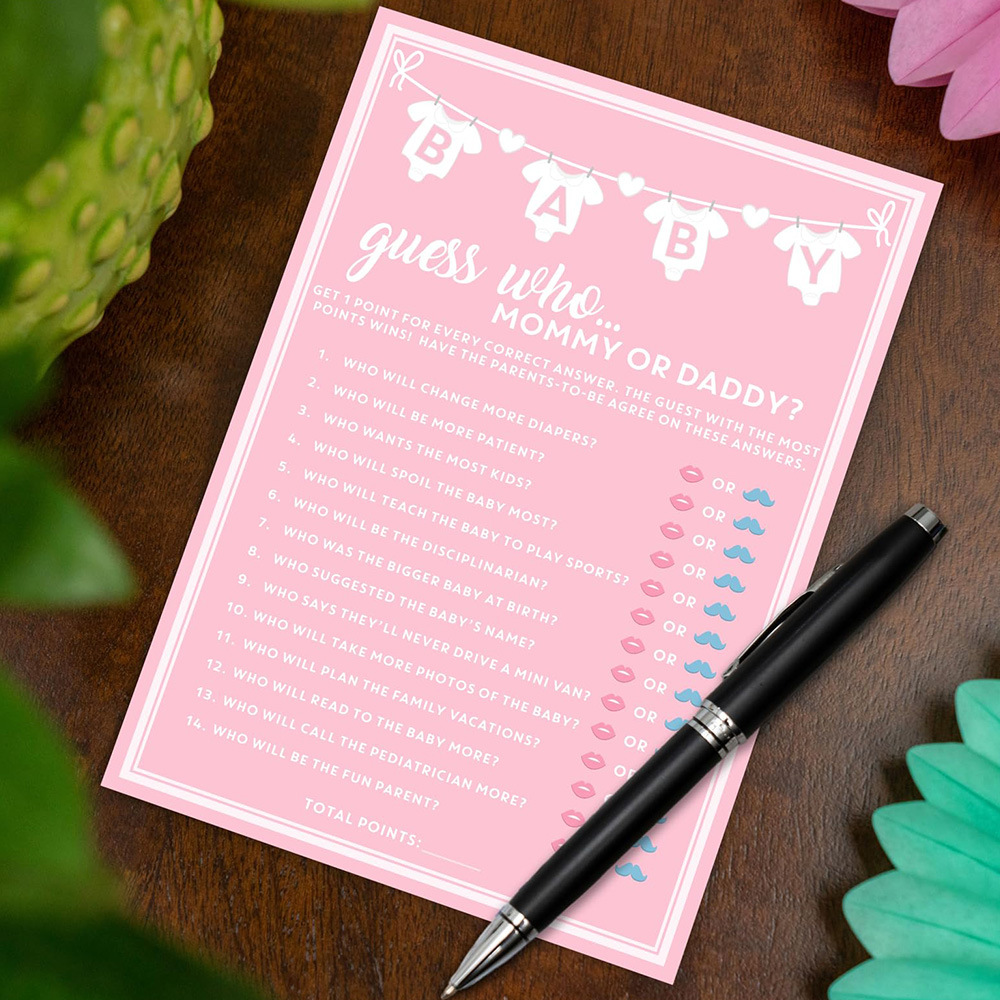 10pcs Baby Shower Guess Who Mo - огляд і ціна Wedding Supply Business