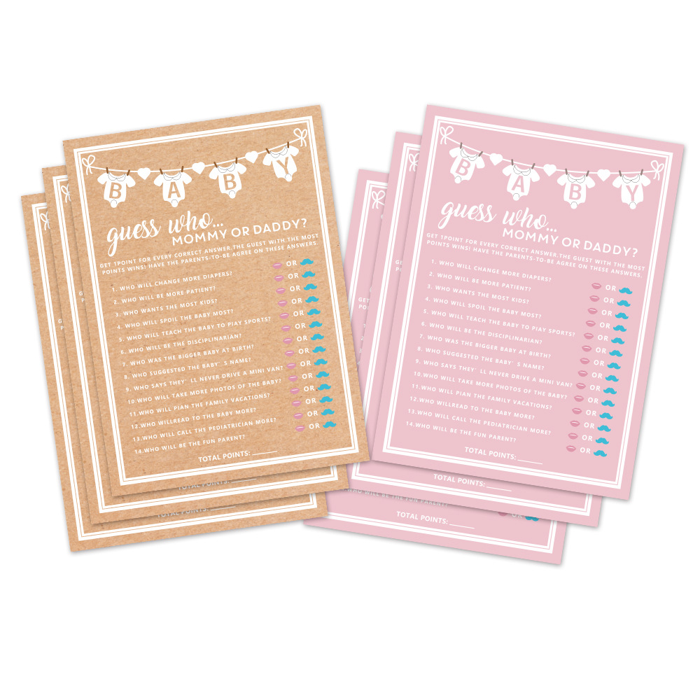 10pcs Baby Shower Guess Who Mo - огляд і ціна Wedding Supply Business