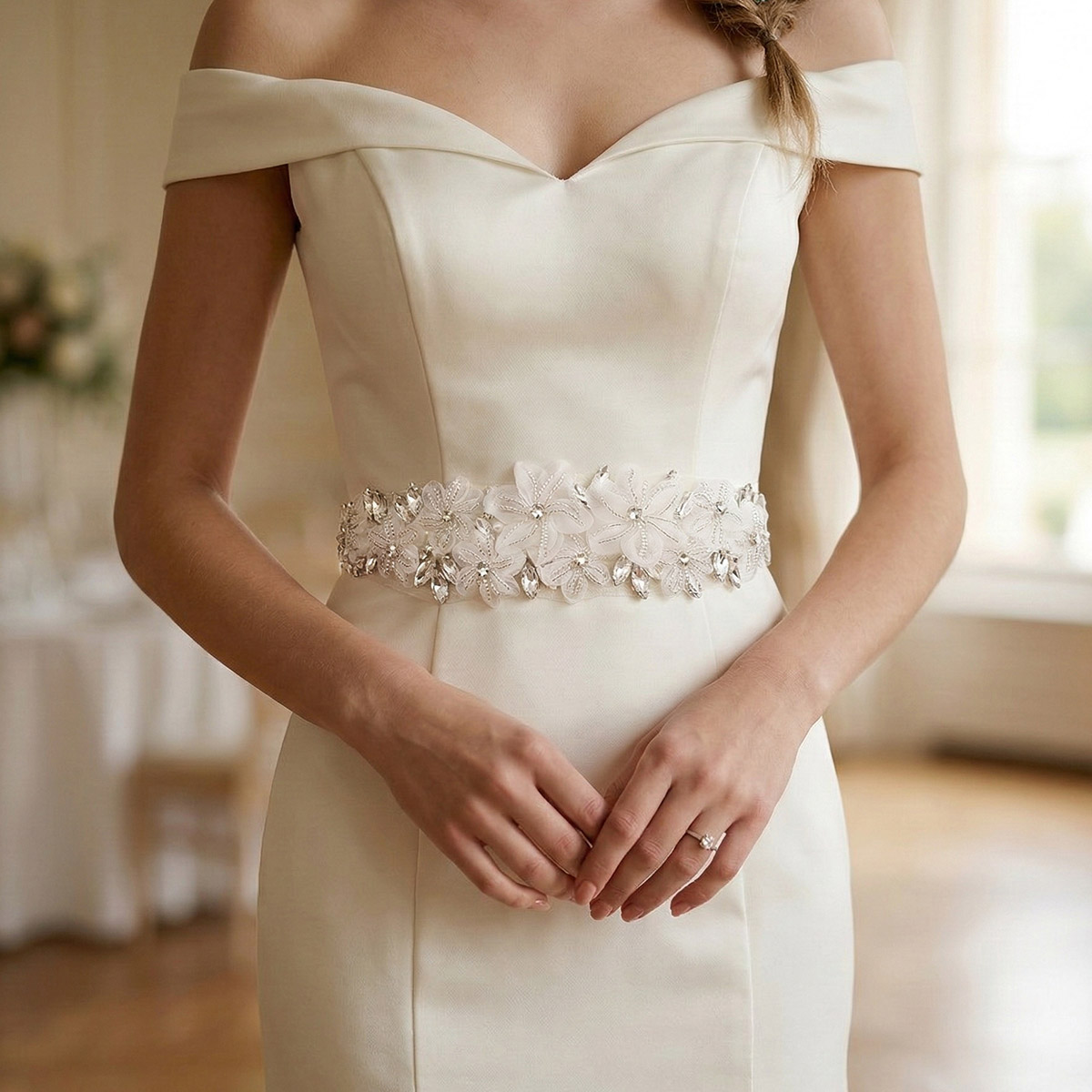 Romantic 3D Floral Bridal Belt - огляд і ціна Bridal Sash Ribbon