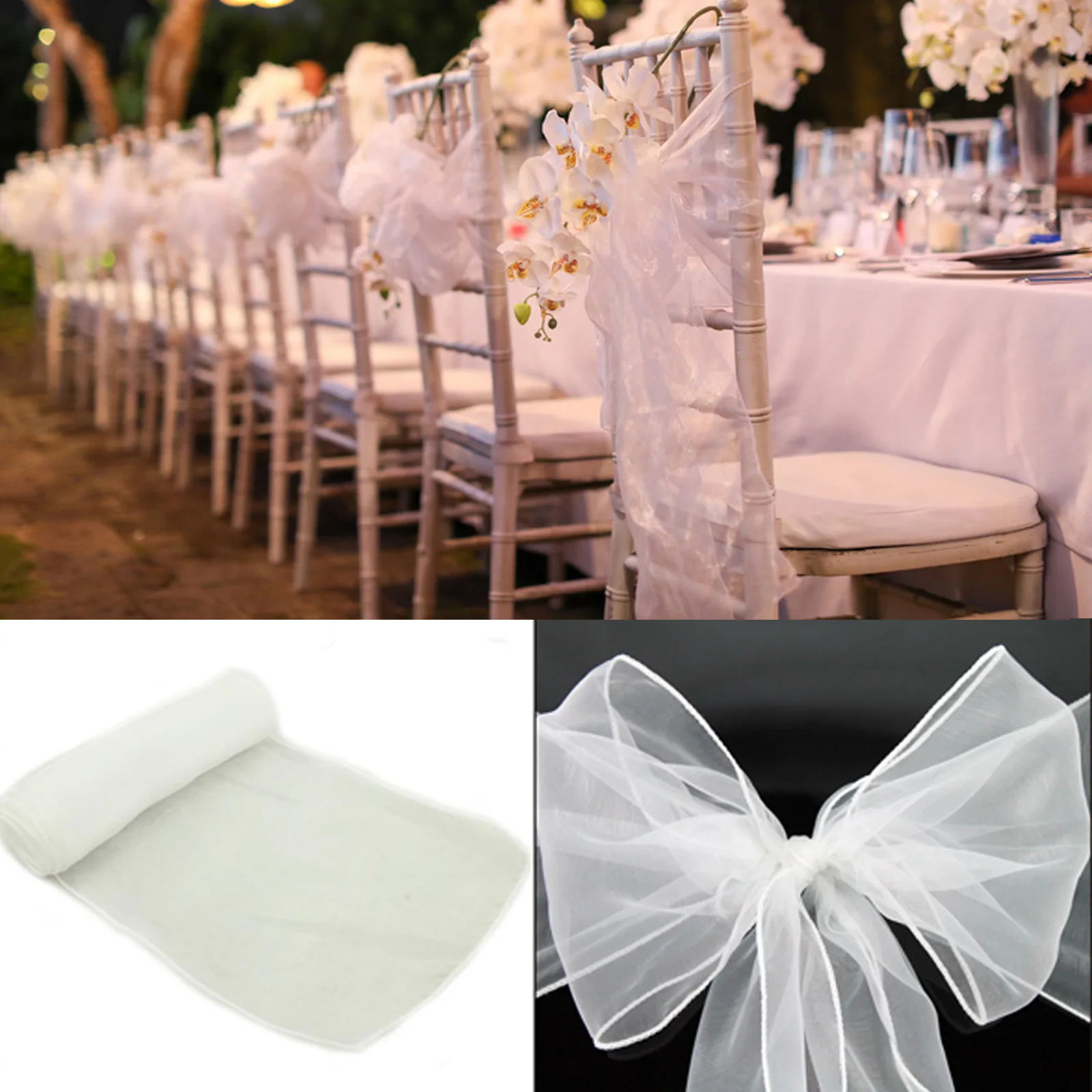 Wholesale 10/50 Pack Organza B - огляд і ціна Chair Sash Organza
