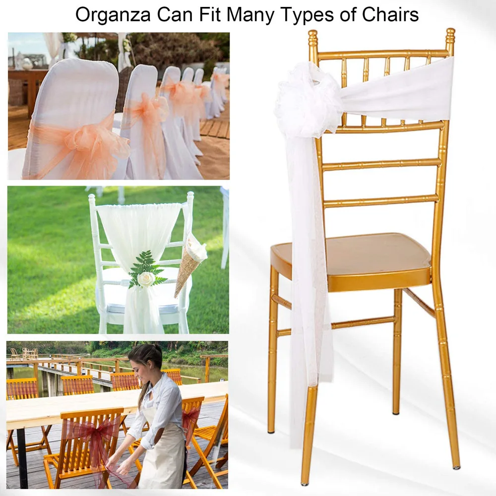 Wholesale 10/50 Pack Organza B - огляд і ціна Chair Sash Organza