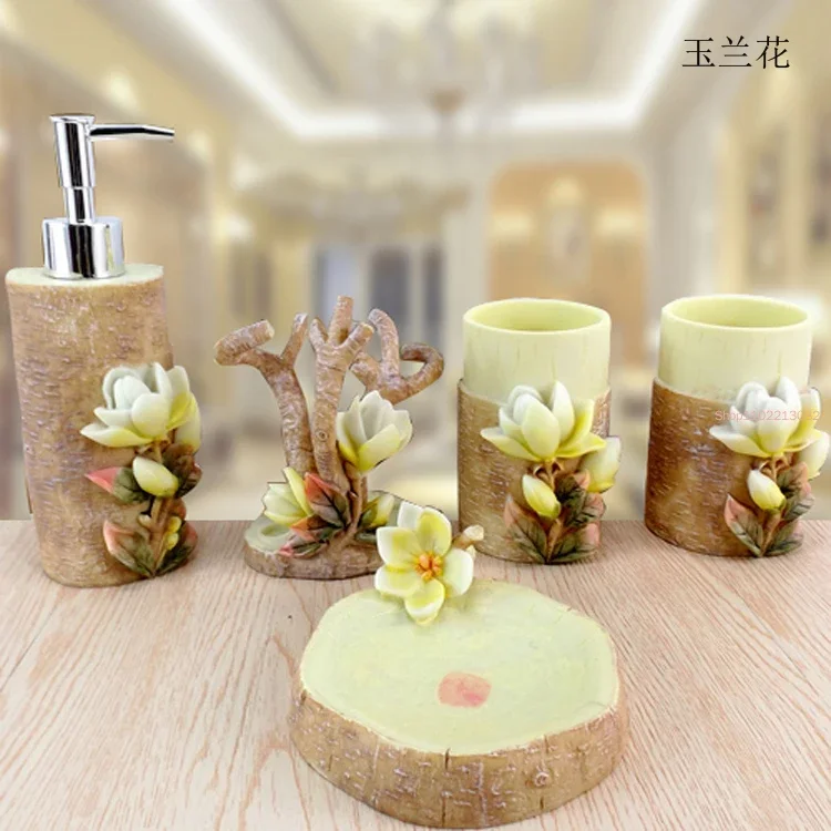 5pcs/set Resin Bathroom Access - огляд і ціна Wedding Bathroom Supply Kit