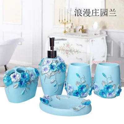 5pcs/set Resin Bathroom Access - огляд і ціна Wedding Bathroom Supply Kit