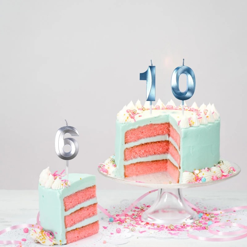 Blue Number Cake Candles 0 1 2 - огляд і ціна Unity Candle Set