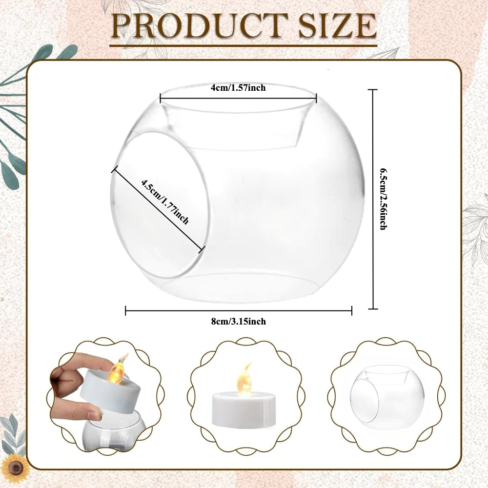6/12pcs Glass Round Hollow Can - огляд і ціна Unity Candle Set