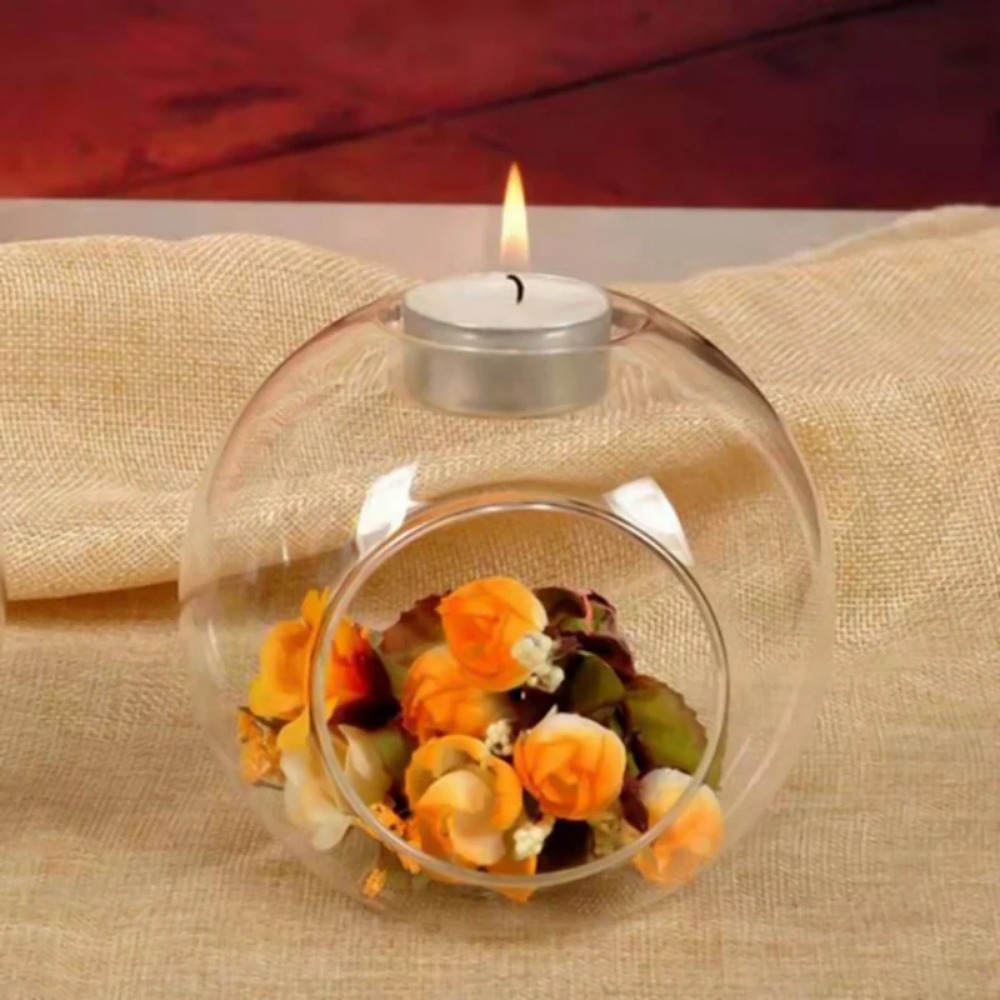6/12pcs Glass Round Hollow Can - огляд і ціна Unity Candle Set