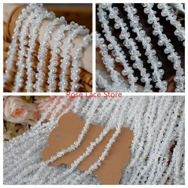 3 Yards Pearl lace trim, pearl - огляд і ціна Bridal Sash Ribbon