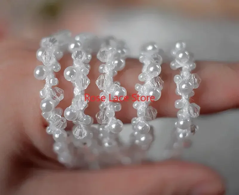 3 Yards Pearl lace trim, pearl - огляд і ціна Bridal Sash Ribbon