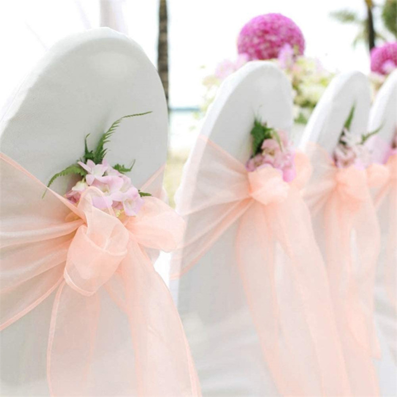 10/50/100PCS Wedding Chair Dec - огляд і ціна Chair Sash Organza