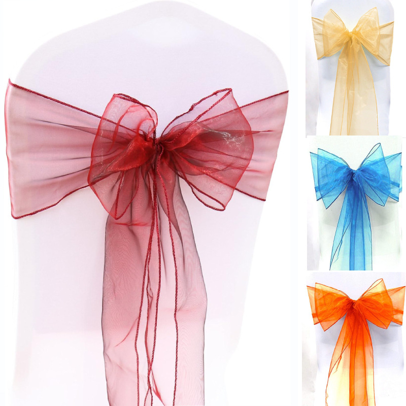 10/50/100PCS Wedding Chair Dec - огляд і ціна Chair Sash Organza