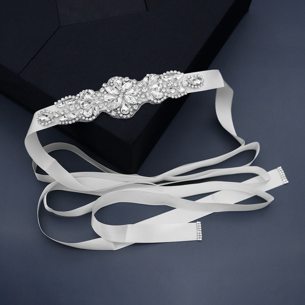 Sweet Silver Wedding Rhineston - огляд і ціна Bridal Sash Ribbon