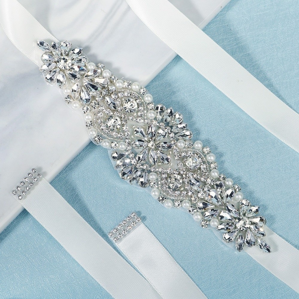 Sweet Ribbon Bridal Belt Silve - огляд і ціна Bridal Sash Ribbon
