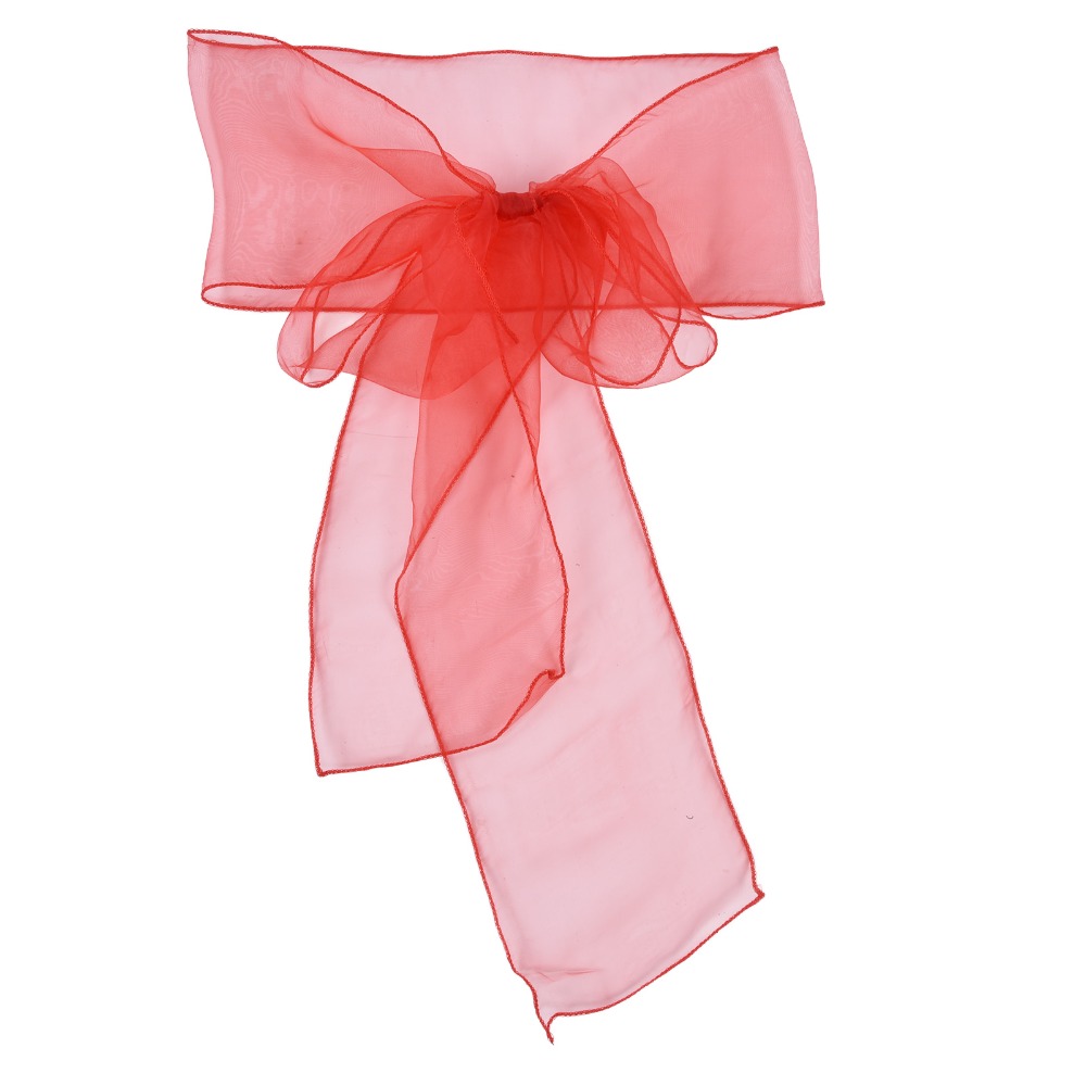 10Pcs Blue, red, yellow, purpl - огляд і ціна Chair Sash Organza