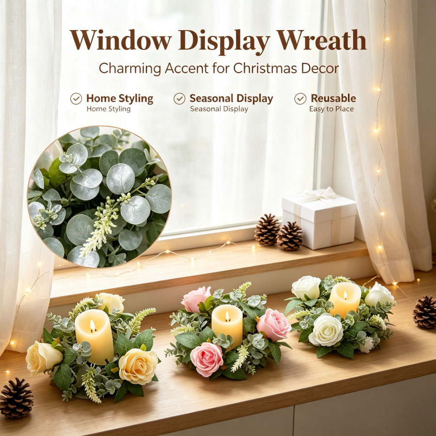 Artificial Rose Wreath Shaped  - огляд і ціна Unity Candle Set