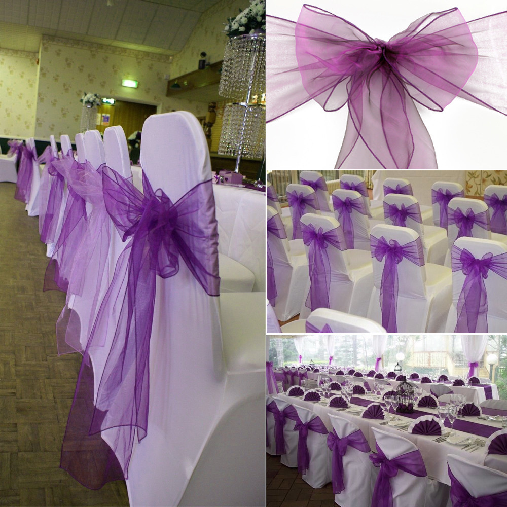 1pcs Organza Chair Sashes Knot - огляд і ціна Chair Sash Organza
