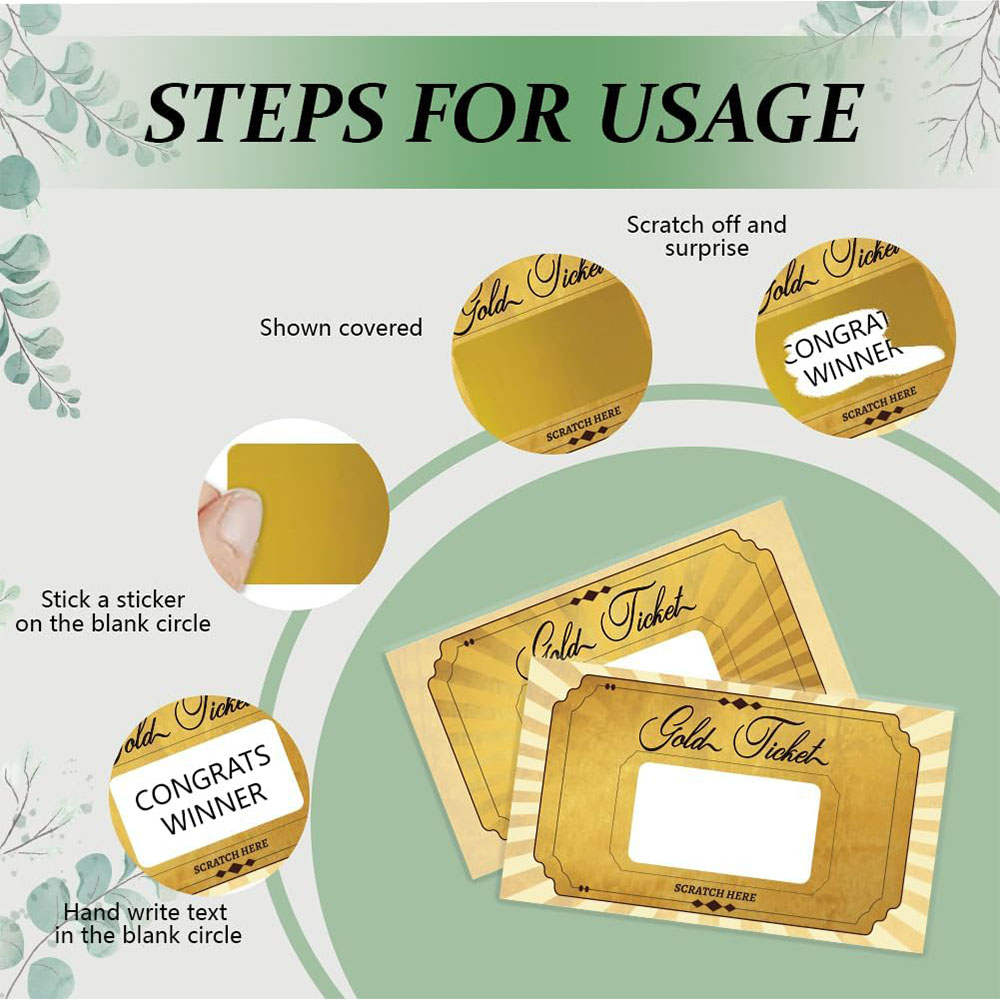 20 pcs Gold Scratch off Cards  - огляд і ціна Wedding Supply Business